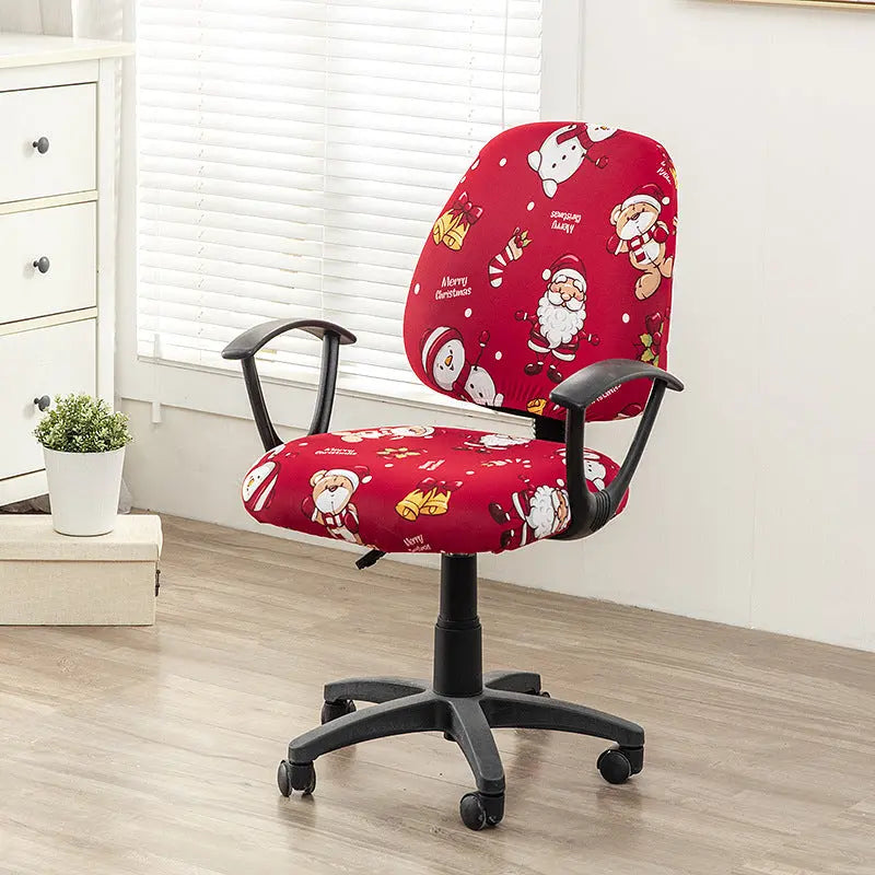 Printed Elastic Office Chair Cover Novva Living