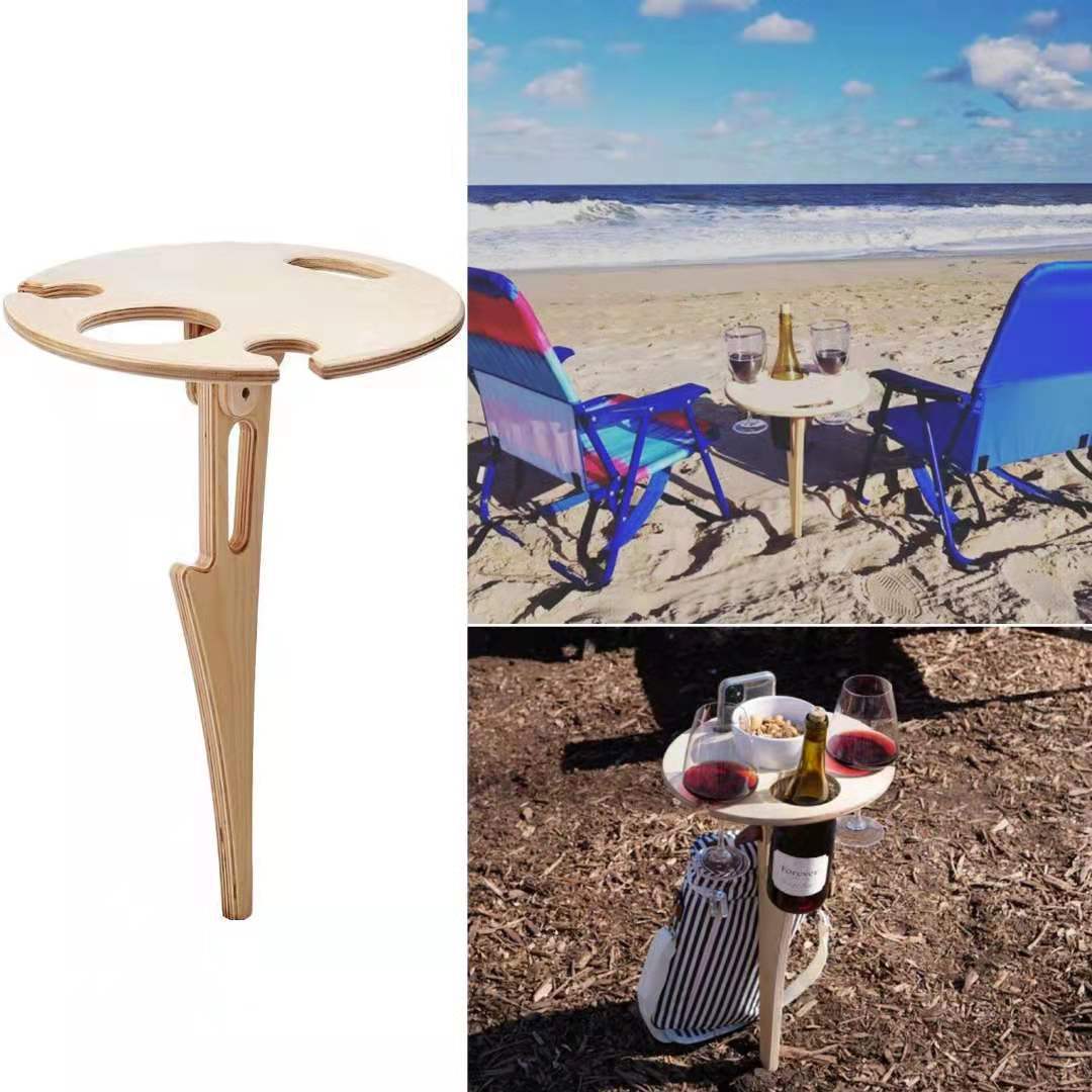 Folding Wooden Wine Rack Table