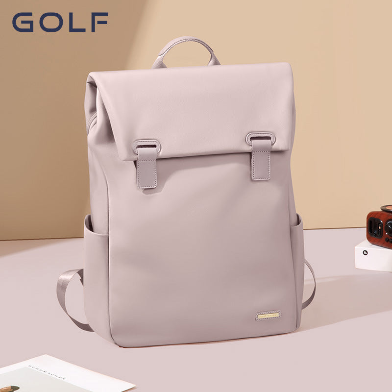 GOLF Backpack Women's Lightweight and Versatile Large Capacity Flip-top Leisure Commuting Travel 15.6-inch Computer Backpack