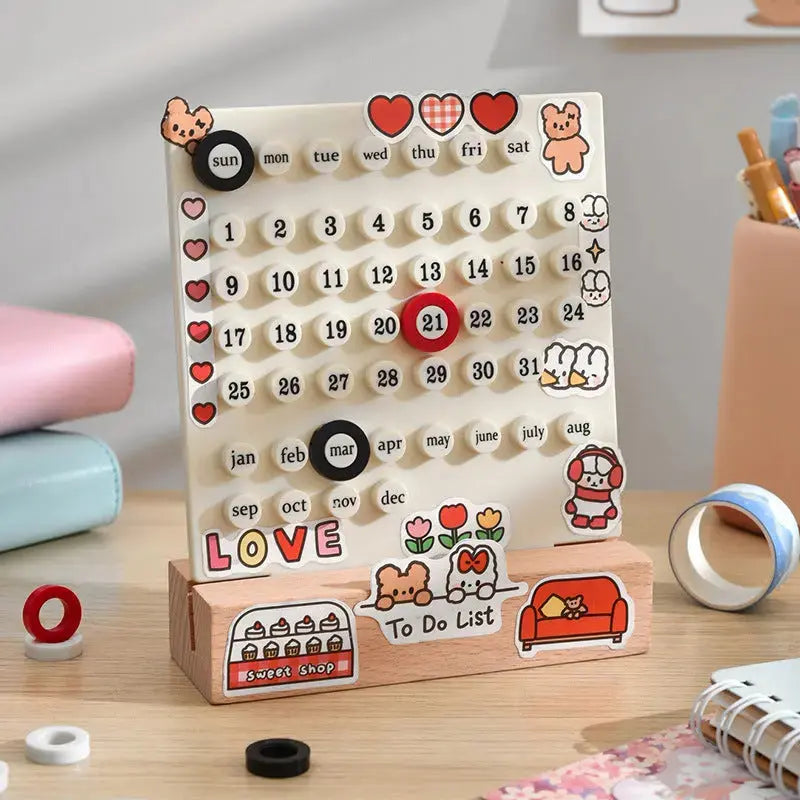 Rotating Perpetual Desk Calendar Novva Living