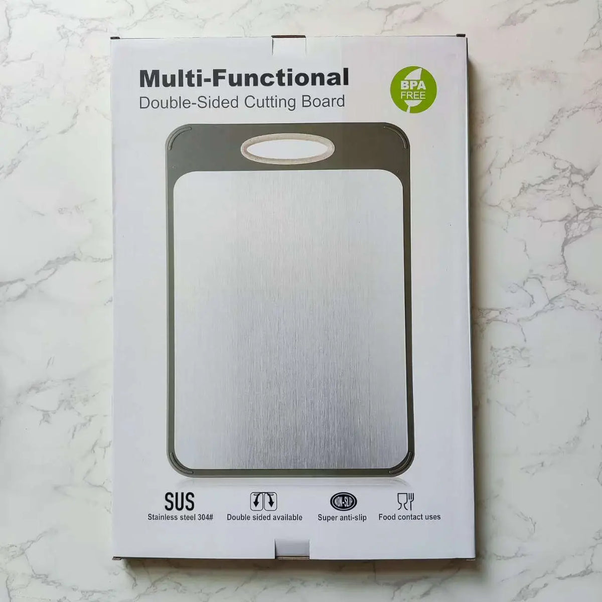 Stainless Steel Double-Sided Cutting Board Novva Living