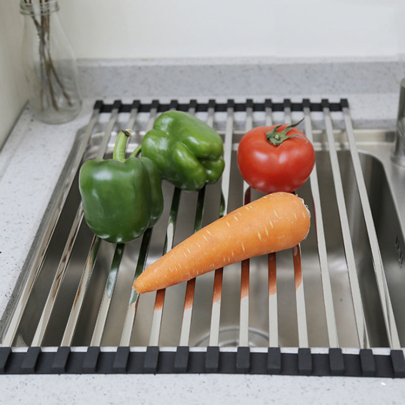 Stainless Steel Collapsible Kitchen Drain Rack