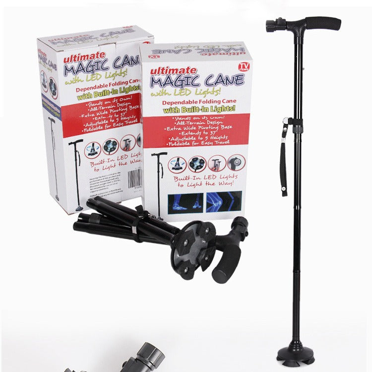 Folding Aluminium Alloy Cane with Light