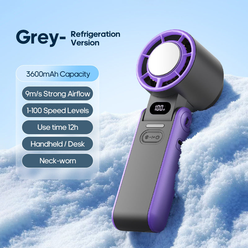 Digital Display Handheld Folding Fan