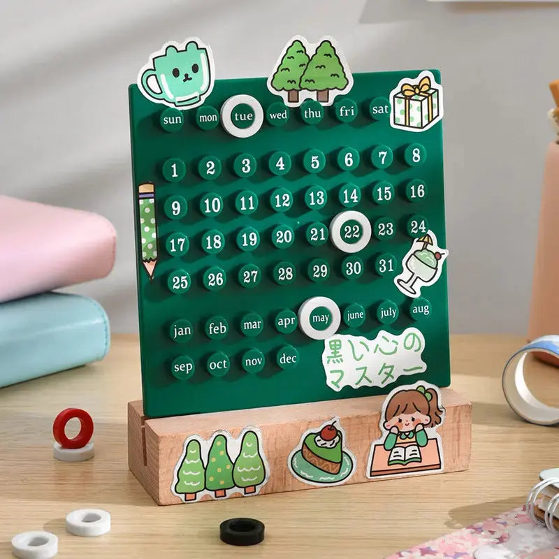 Rotating Perpetual Desk Calendar Novva Living