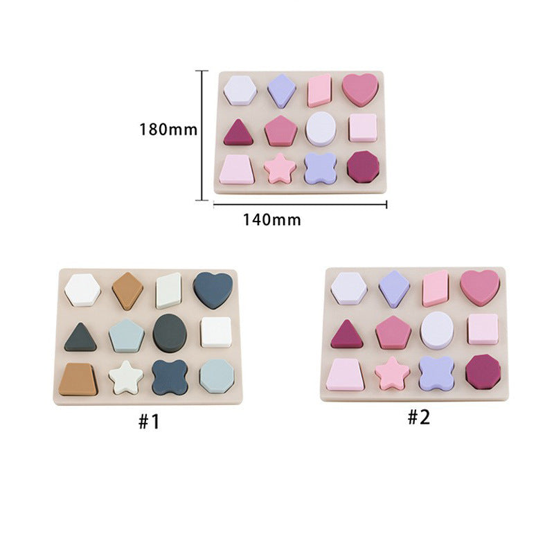 Baby Silicone Teether Jigsaw Puzzle Toy with Music