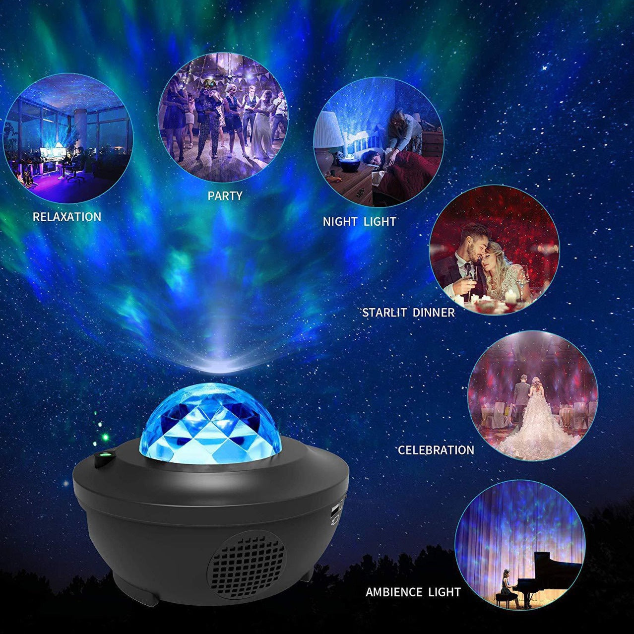 LED & Laser Star Projector Night Light