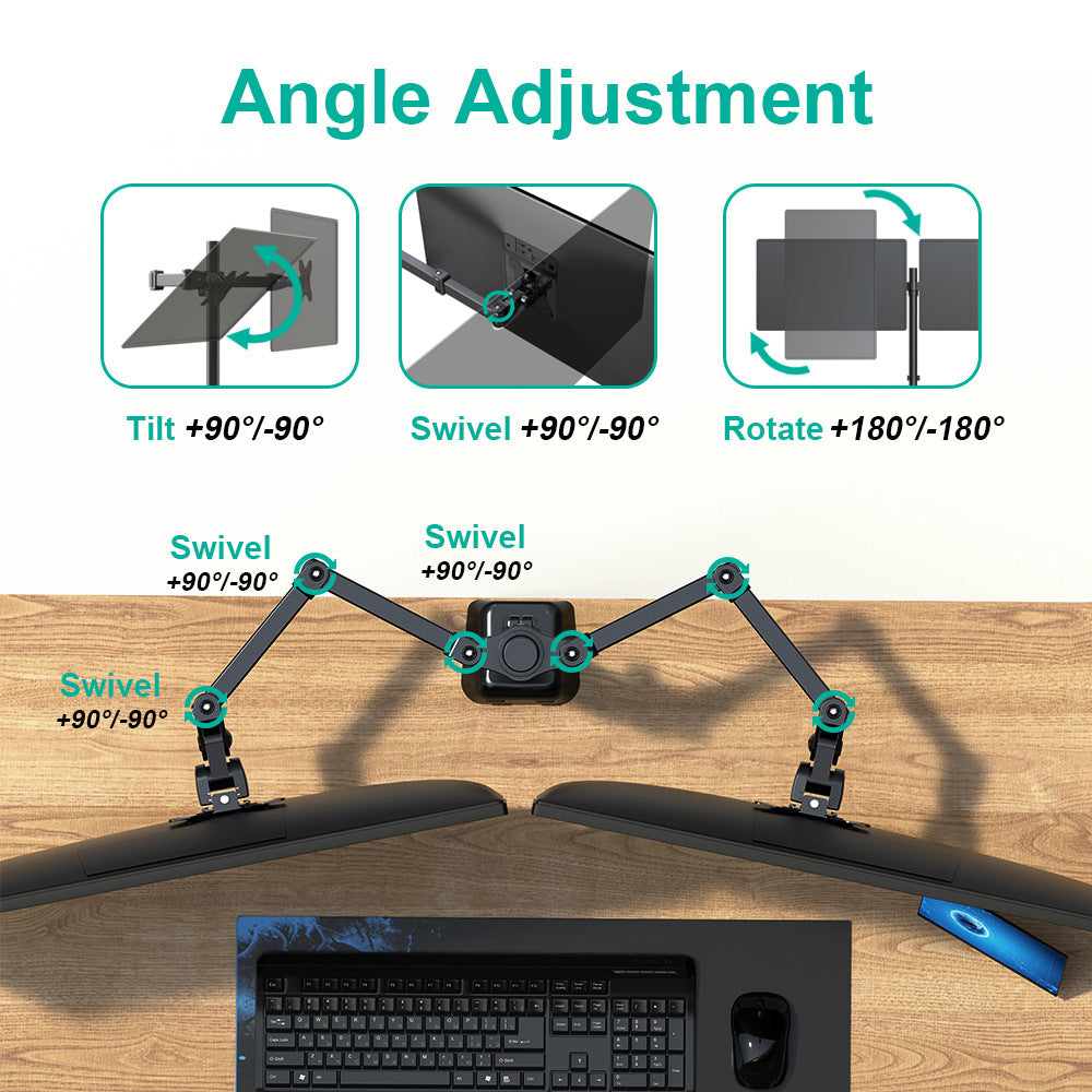 Dual-Arm Monitor Stand