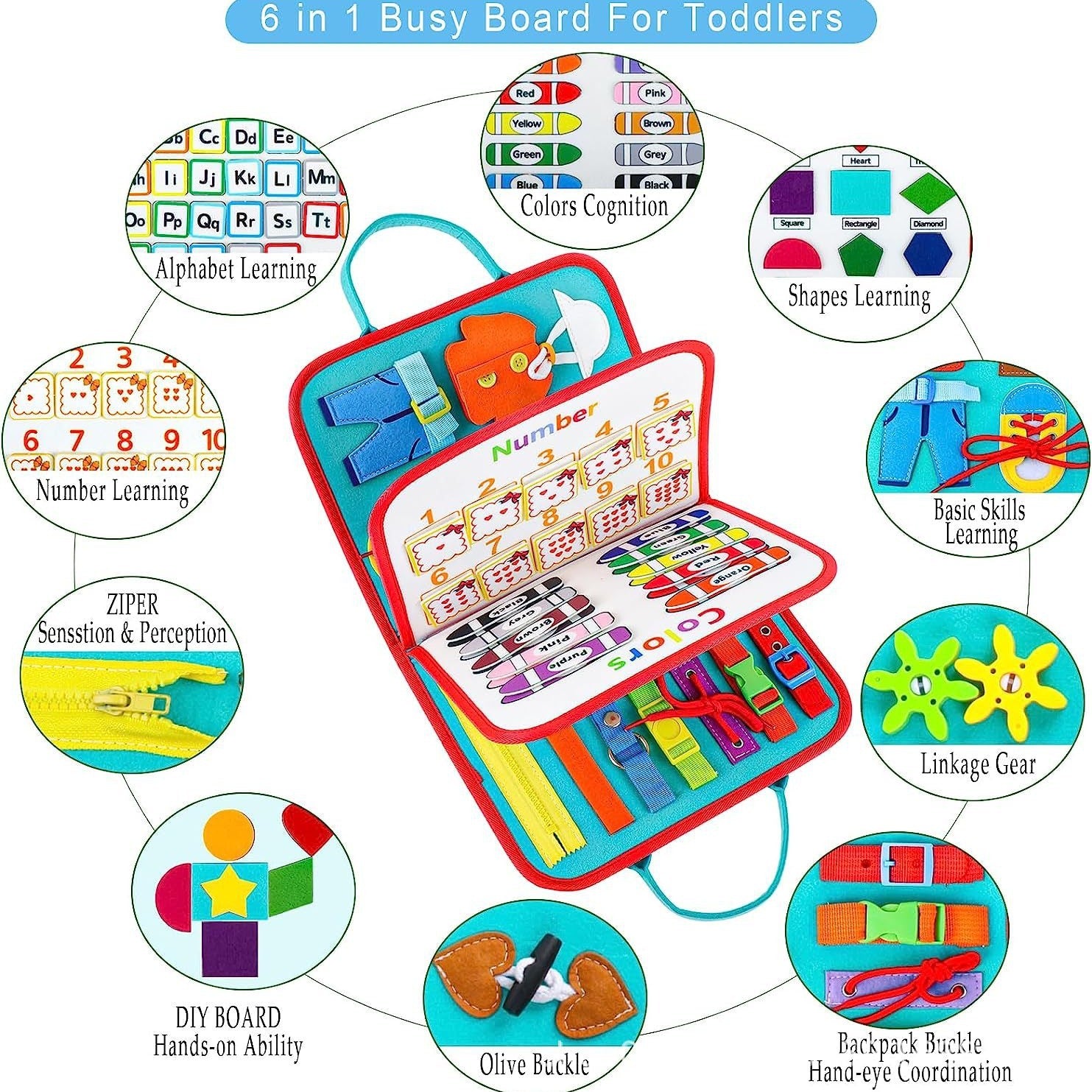 Felt Busy Board Dressing Learning Board for Children