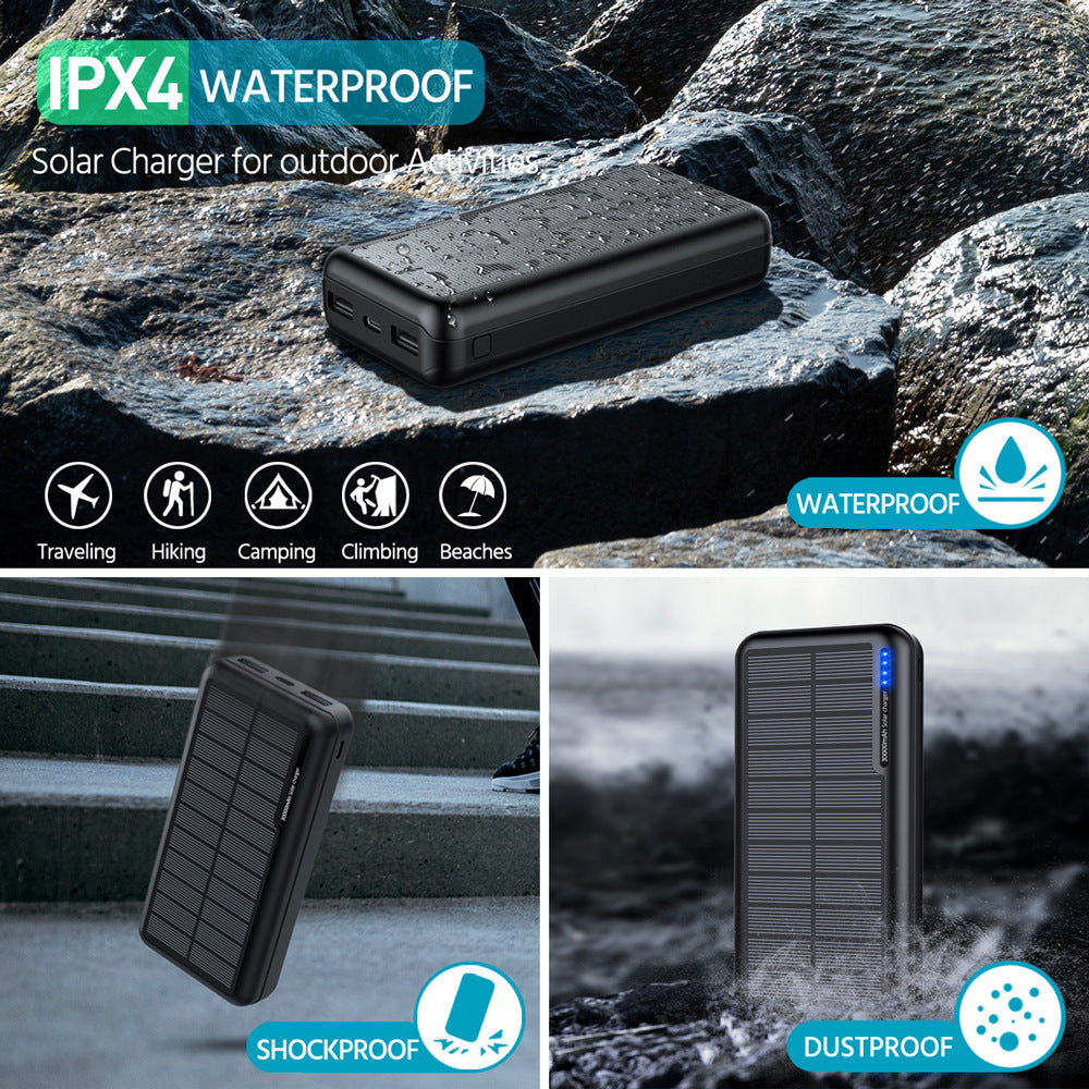Solar Power Bank with Dual LED Light