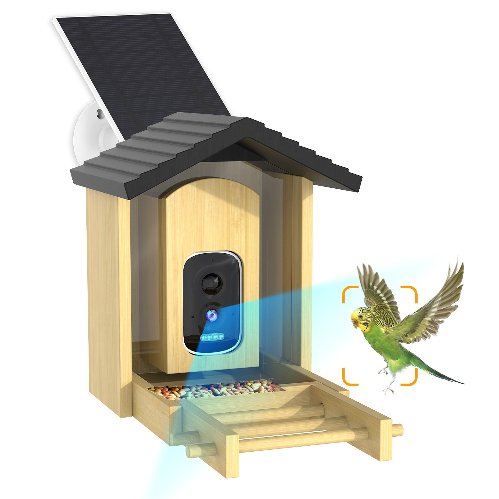Bamboo Smart Bird Feeder