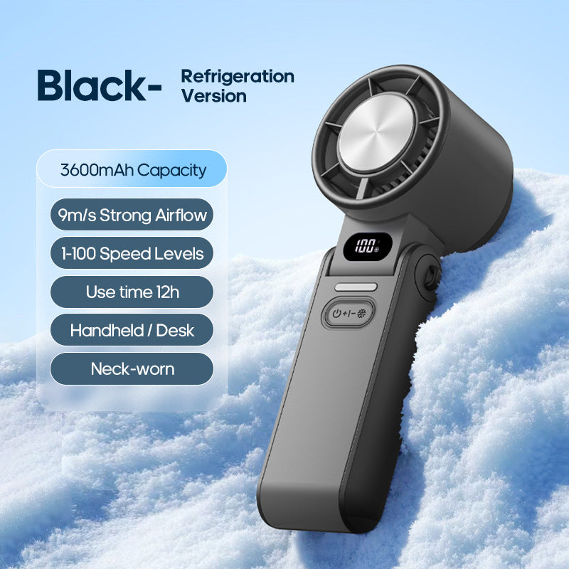 Digital Display Handheld Folding Fan