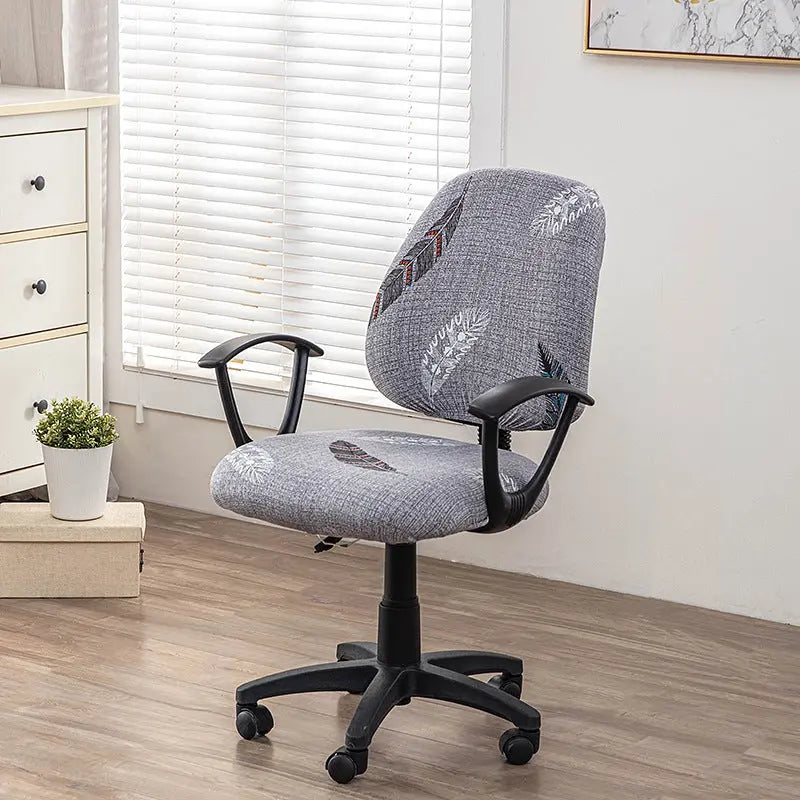 Printed Elastic Office Chair Cover Novva Living