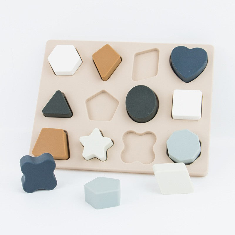 Dětské silikonové kousátko puzzle s hudbou