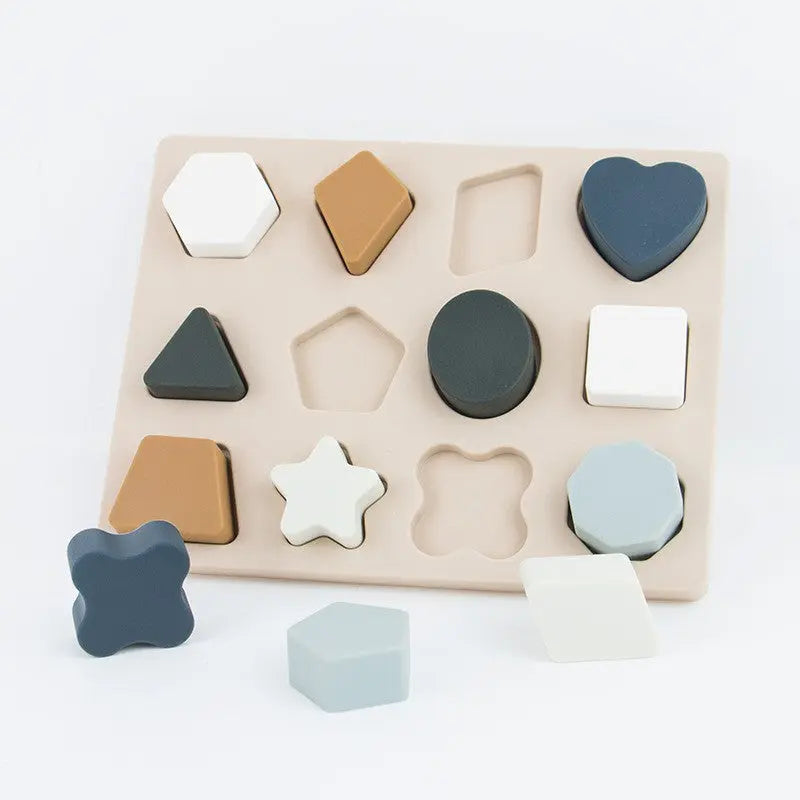 Baby Silicone Teether Jigsaw Puzzle Toy with Music Novva Living