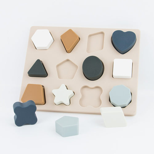 Dětské silikonové kousátko puzzle s hudbou