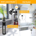Semi-Automatic Handheld Milk Frother with Stainless-Steel Whisk and LCD Display