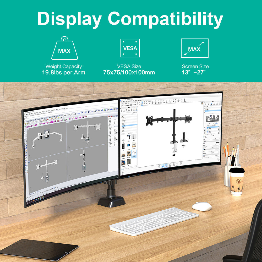 Dual-Arm Monitor Stand