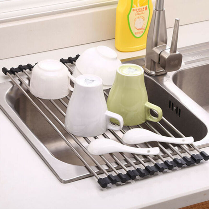 Stainless Steel Collapsible Kitchen Drain Rack