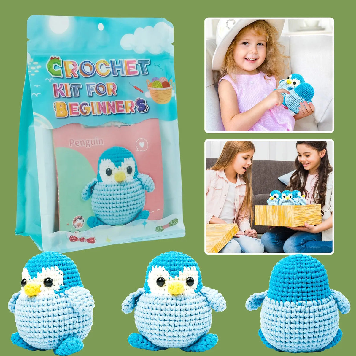 Crochet Penguin Doll Knitting Kit Novva Living