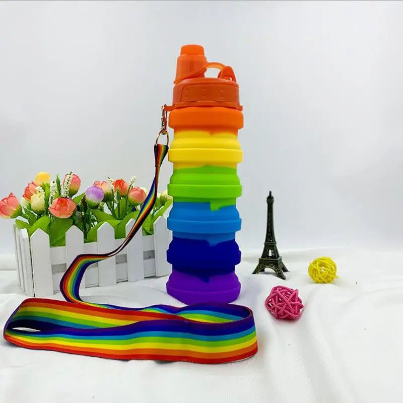 Silicone Folding Sports Water Bottle Novva Living