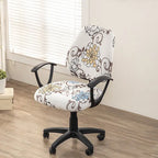 Printed Elastic Office Chair Cover Novva Living