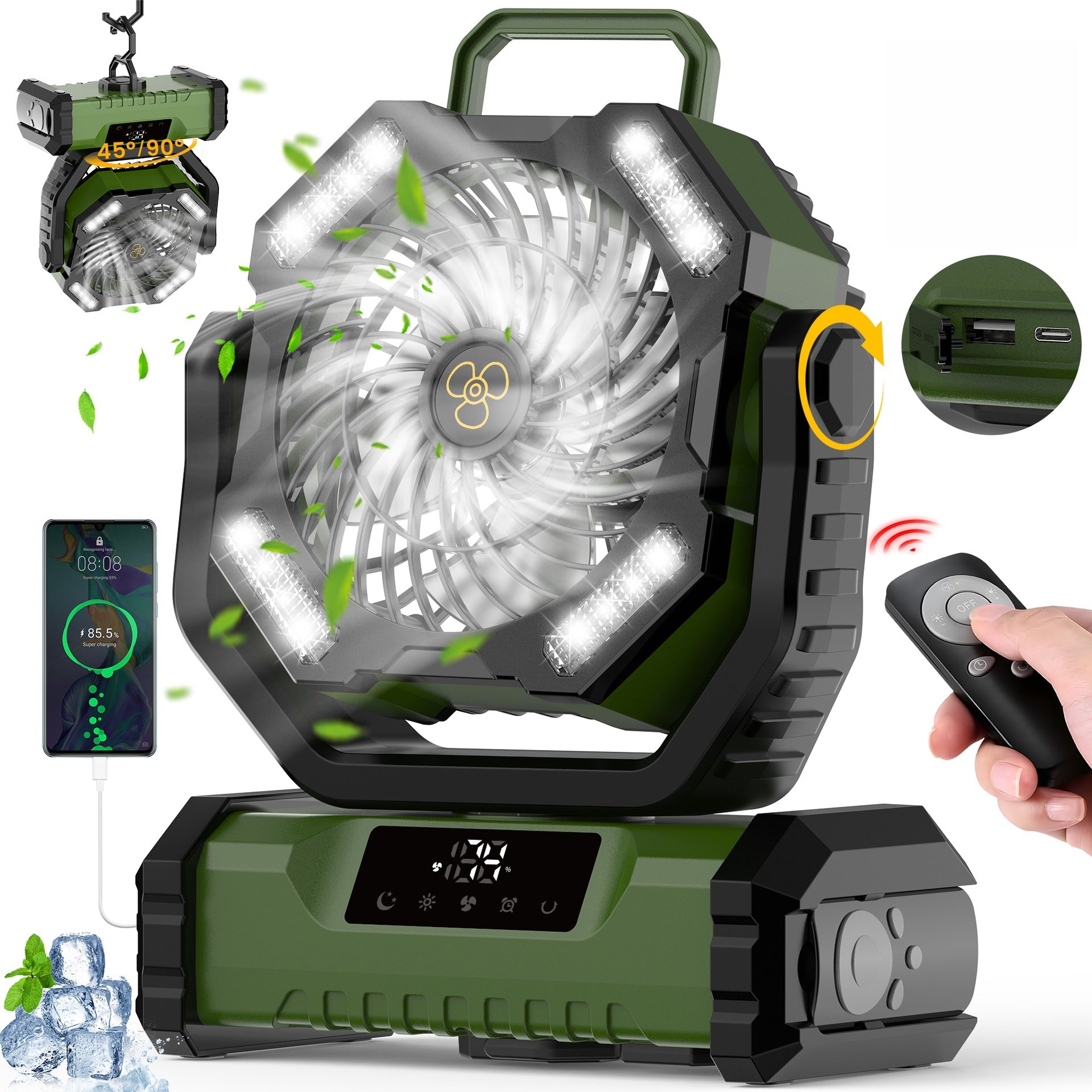 Ventilateur de camping extérieur