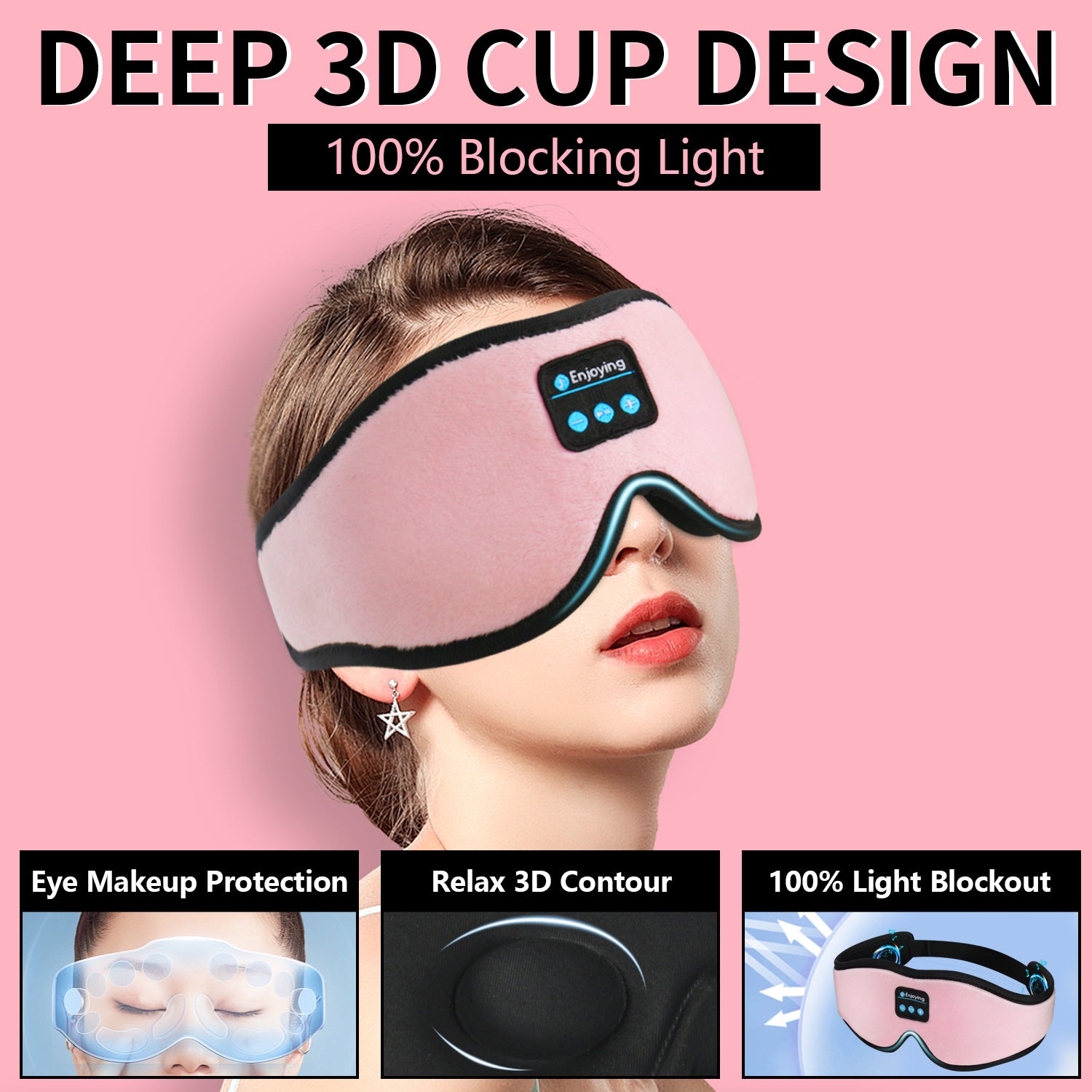 Masque de sommeil Bluetooth 3D