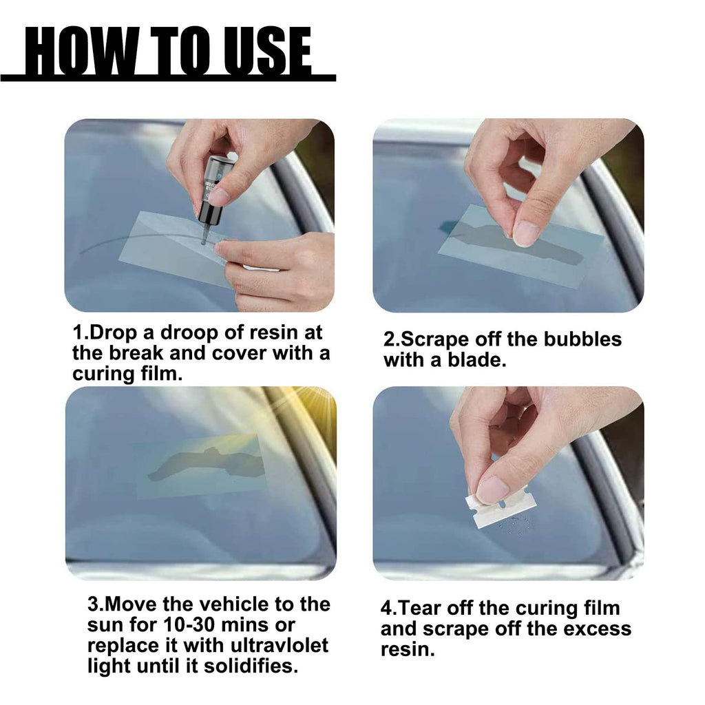 Windshield Crack Sealant Quick-Setting Glass Adhesive