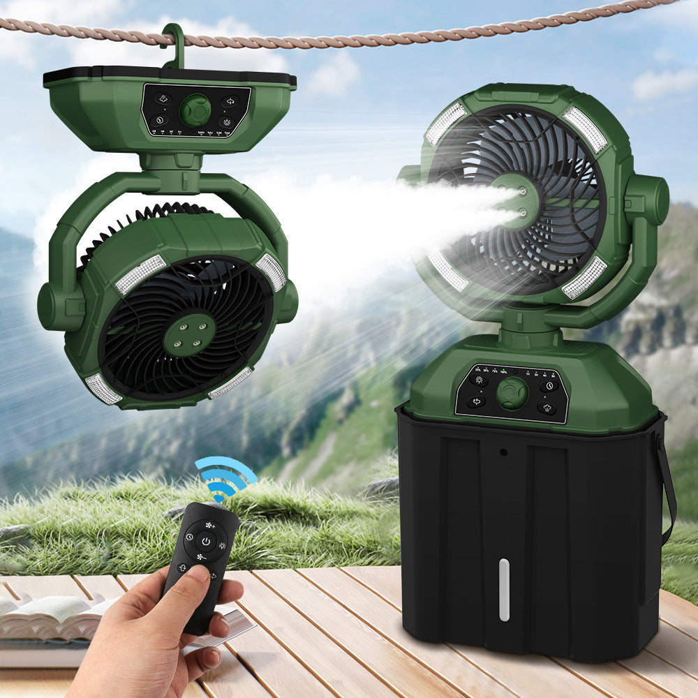 Outdoor Camping Fan with Spray Cooling