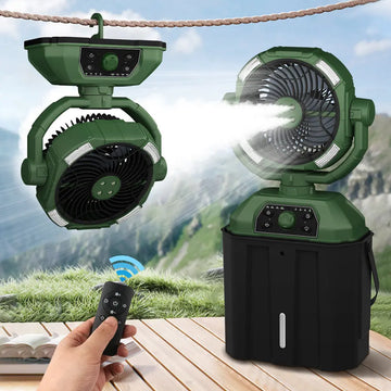 Outdoor Camping Fan with Spray Cooling Novva Living