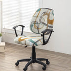 Printed Elastic Office Chair Cover Novva Living
