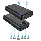 Solar Power Bank with Dual LED Light