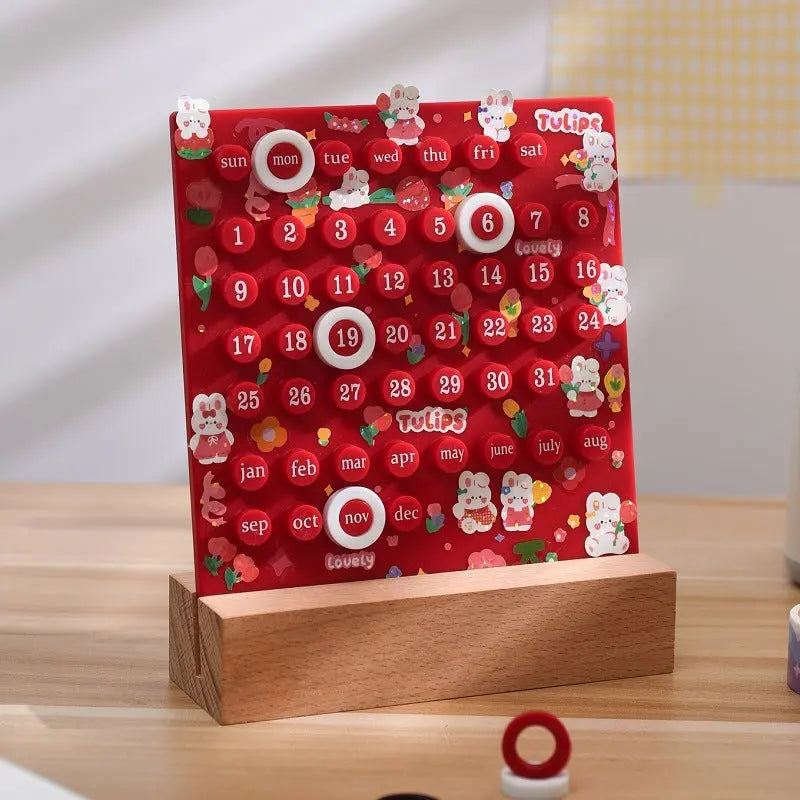 Rotating Perpetual Desk Calendar Novva Living