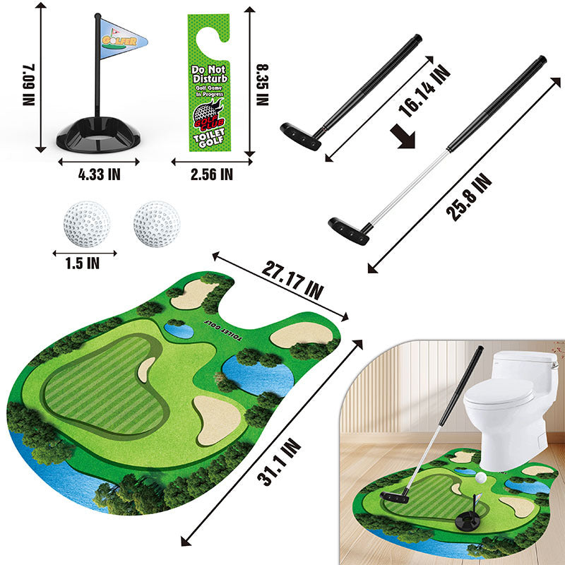 Toilet Golf Mini Game Set