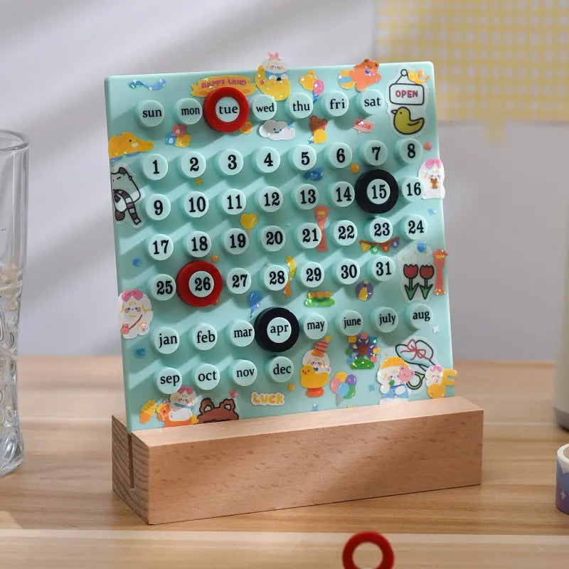Rotating Perpetual Desk Calendar Novva Living
