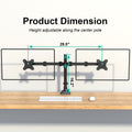 Dual-Arm Monitor Stand