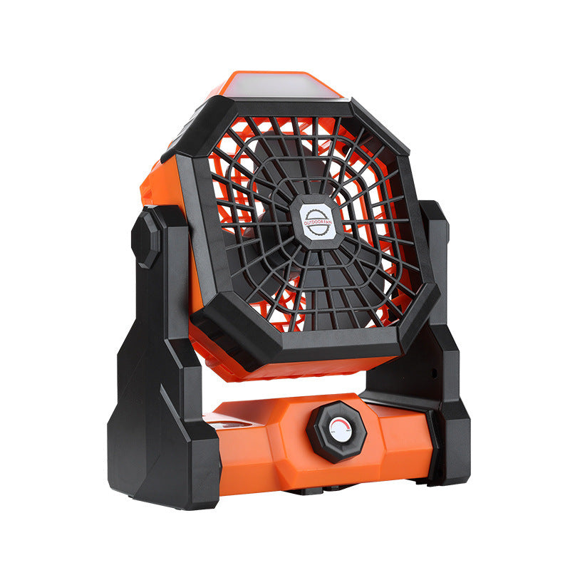 Portable Camping Fan with LED Light & Hook