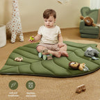 Tapis d'éveil bébé motif feuilles