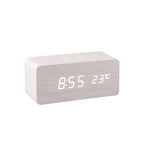Wooden LED Alarm Clock with 10W Wireless Charging Novva Living