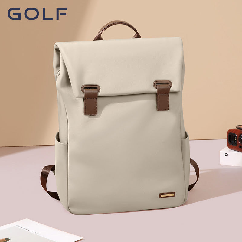 GOLF Backpack Women's Lightweight and Versatile Large Capacity Flip-top Leisure Commuting Travel 15.6-inch Computer Backpack
