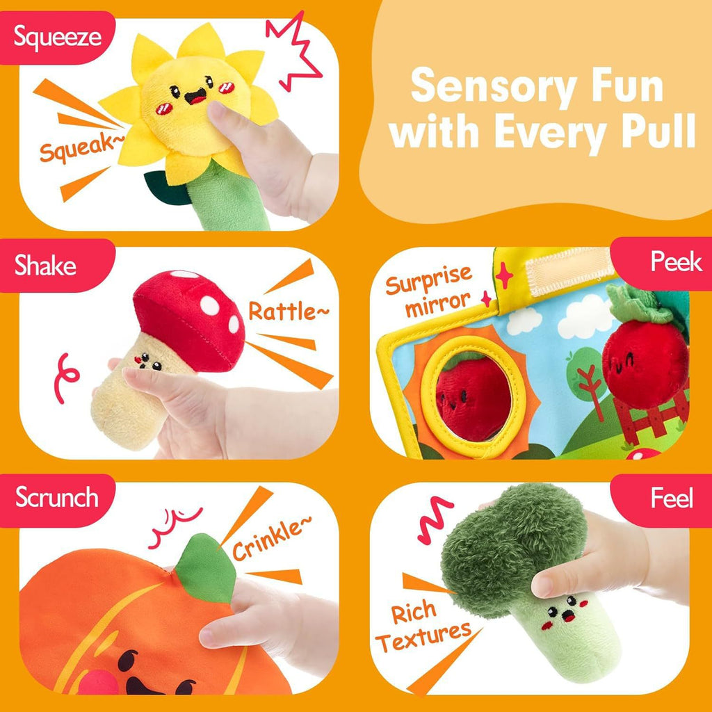 Montessori Fruit & Vegetable Plush Sensory Toy Baby & Toddler
