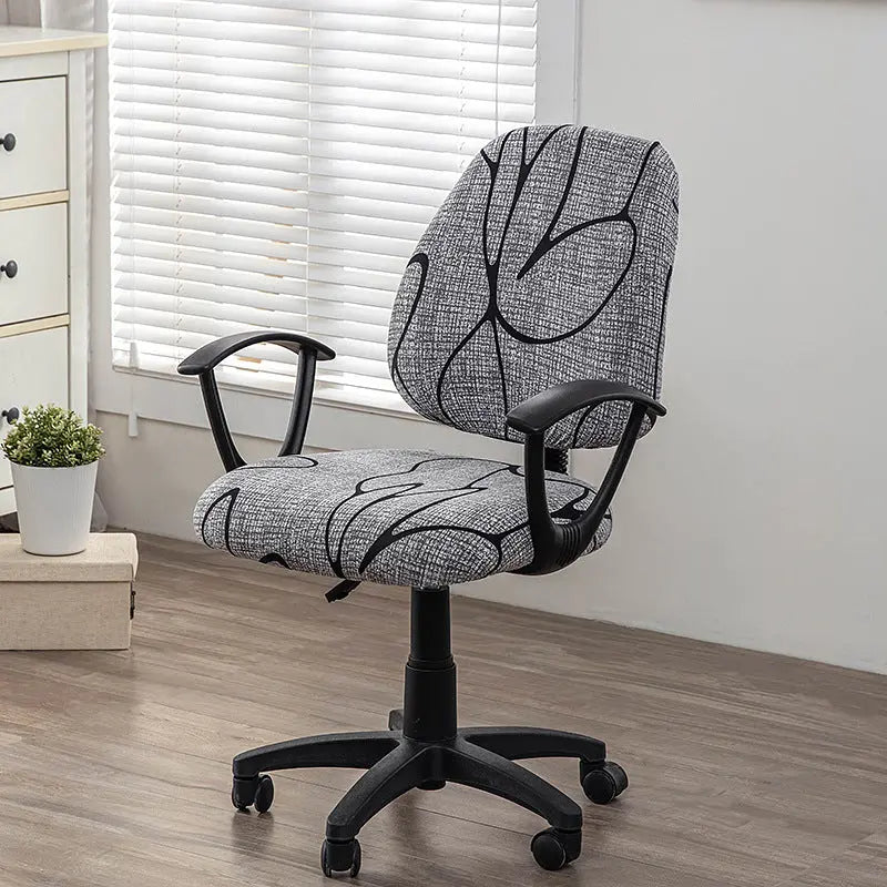 Printed Elastic Office Chair Cover Novva Living