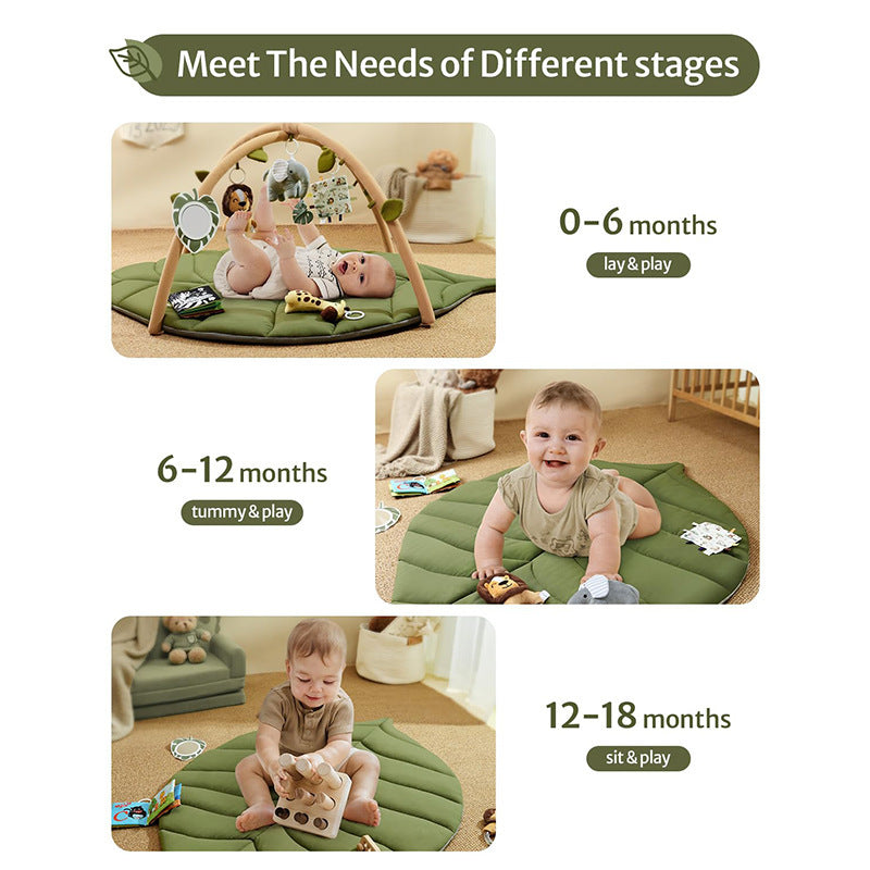 Tapis d'éveil bébé motif feuilles