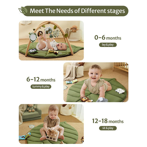 Tapis d'éveil bébé motif feuilles