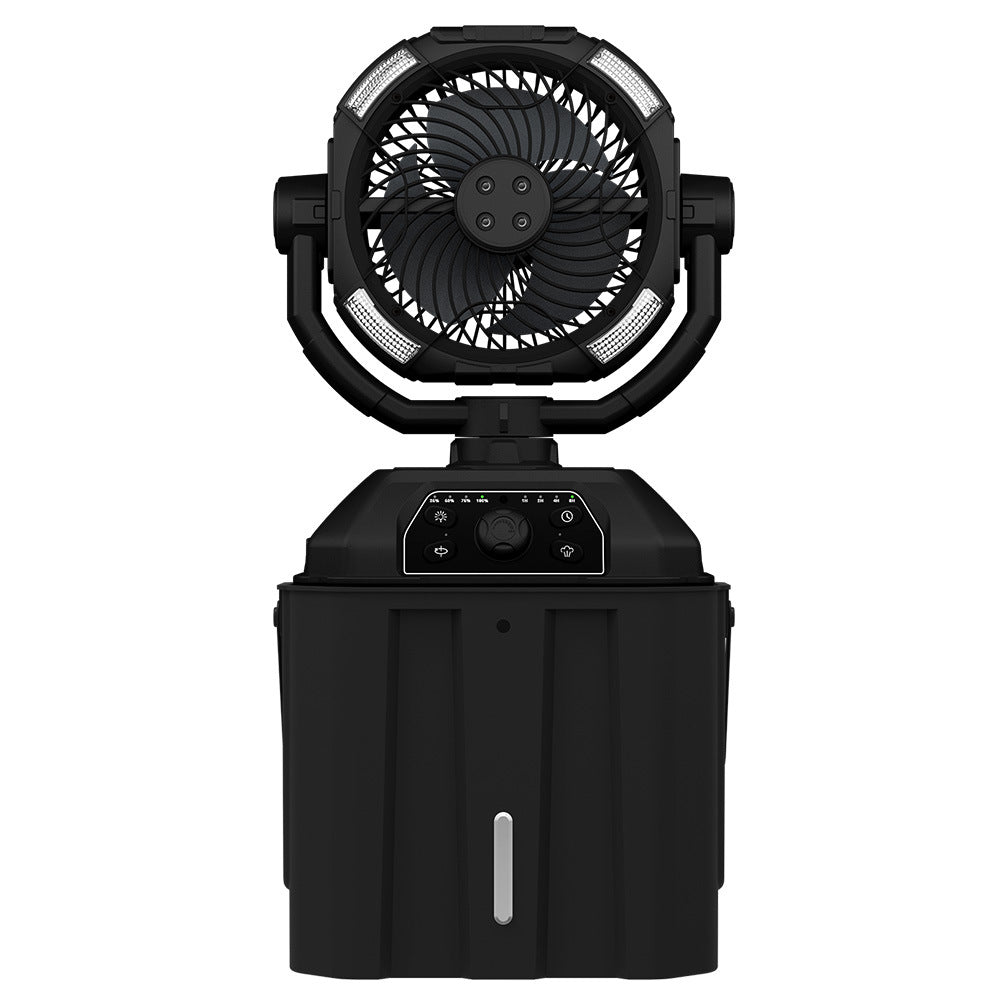Venkovní kempingový ventilátor s ochlazováním pomocí spreje