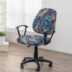 Printed Elastic Office Chair Cover Novva Living