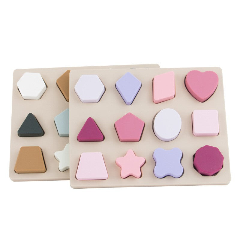 Baby Silicone Teether Jigsaw Puzzle Toy with Music