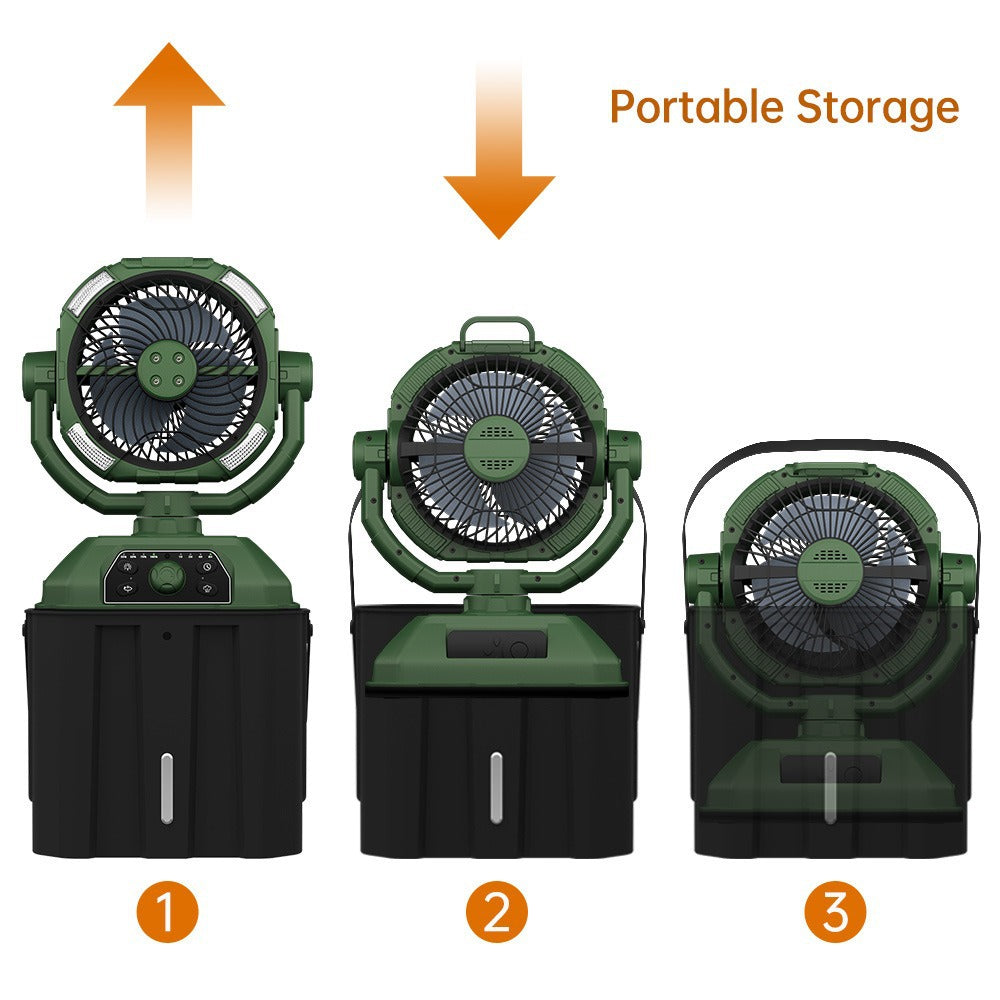Outdoor Camping Fan with Spray Cooling