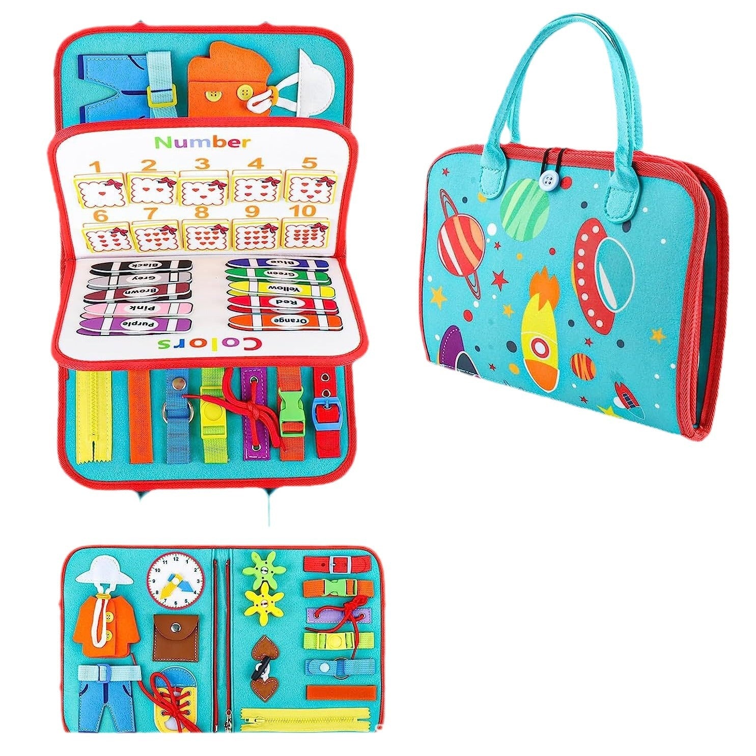 Felt Busy Board Dressing Learning Board for Children